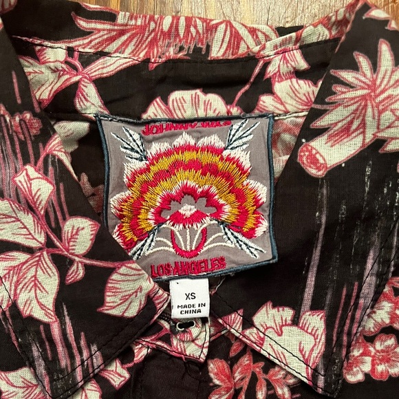 JOHNNY WAS House on The Hill Blouse Button Up Ruffle Sleeve 100% Cotton - Picture 4 of 6